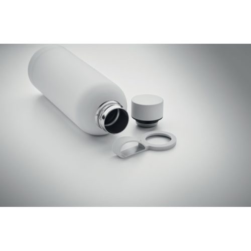 Sticlă cu perete dublu din inox reciclat 500 ml - Emerald, Alb