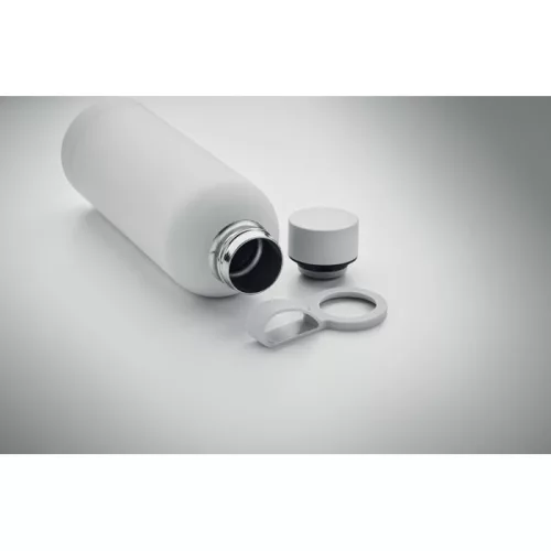 Sticlă cu perete dublu din inox reciclat 500 ml - Emerald, Alb