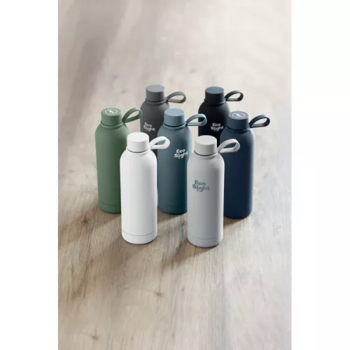 Sticlă cu perete dublu din inox reciclat 500 ml - Emerald, Gri