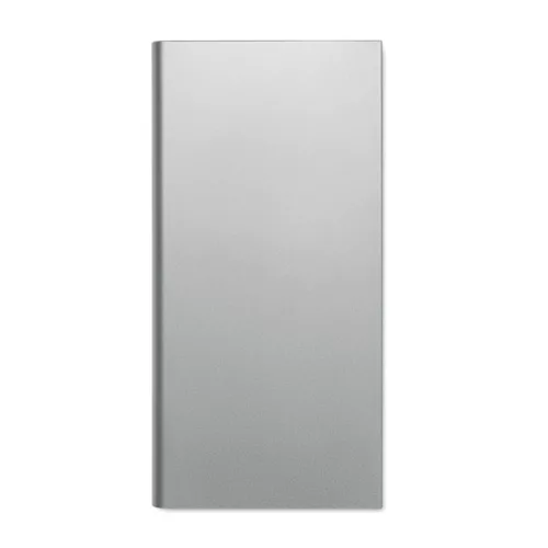 Power Bank 8000 mAh din aluminiu reciclat - POWERFLAT8C, Argintiu Mat