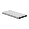 Power Bank 8000 mAh din aluminiu reciclat - POWERFLAT8C, Argintiu Mat