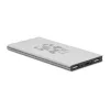 Power Bank 8000 mAh din aluminiu reciclat - POWERFLAT8C, Argintiu Mat
