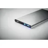 Power Bank 8000 mAh din aluminiu reciclat - POWERFLAT8C, Argintiu Mat