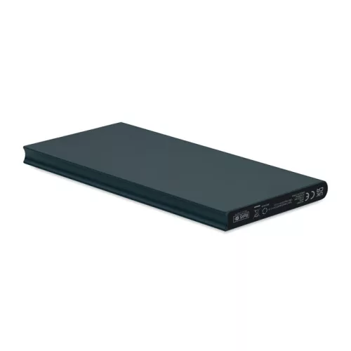 Power Bank 8000 mAh din aluminiu reciclat - POWERFLAT8C, Albastru marin francez