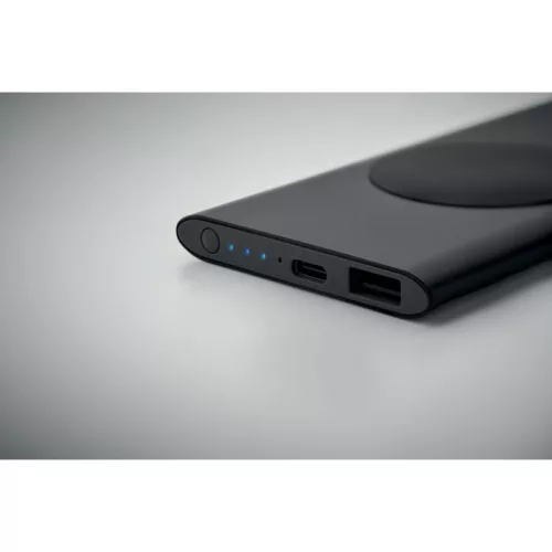 Power bank 5000 mAh cu încărcare wireless de 15W - Powerplus, Negru