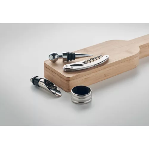 Set accesorii vin în cutie din bambus - Vinovault 