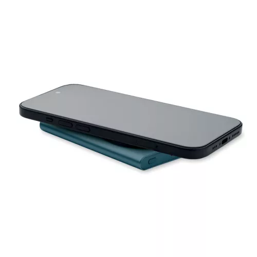 Încărcător wireless 15W multifuncțional cu powerbank 5000 mAh - Pawtt, Albastru