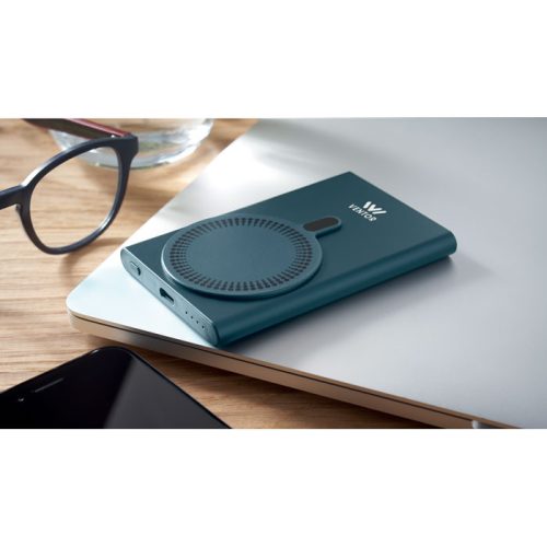 Încărcător wireless 15W multifuncțional cu powerbank 5000 mAh - Pawtt, Albastru