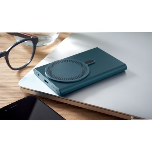 Încărcător wireless 15W multifuncțional cu powerbank 5000 mAh - Pawtt, Albastru