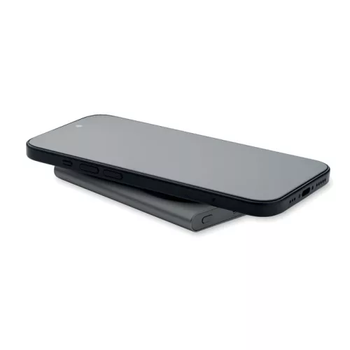 Încărcător wireless 15W multifuncțional cu powerbank 5000 mAh - Pawtt, Titanium