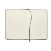 Notebook A5 cu copertă tare din RPET + pix din aluminiu - Nota, Negru