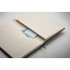Notebook A5 cu copertă tare din RPET + pix din aluminiu - Nota, Negru