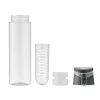 Sticlă de apă din RPET cu infuzor 500ml - Sporttle, Negru
