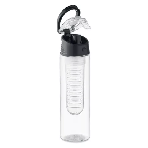 Sticlă de apă din RPET cu infuzor 500ml - Sporttle, Negru