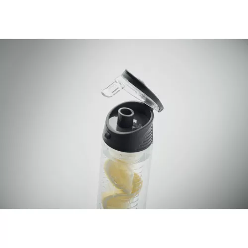 Sticlă de apă din RPET cu infuzor 500ml - Sporttle, Negru