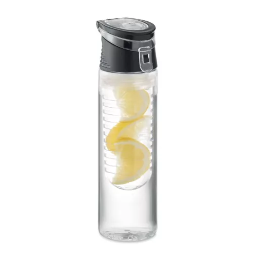 Sticlă de apă din RPET cu infuzor 500ml - Sporttle, Negru