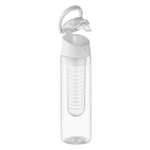 Sticlă de apă din RPET cu infuzor 500ml - Sporttle, Alb