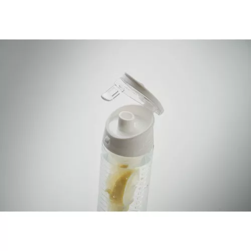 Sticlă de apă din RPET cu infuzor 500ml - Sporttle, Alb