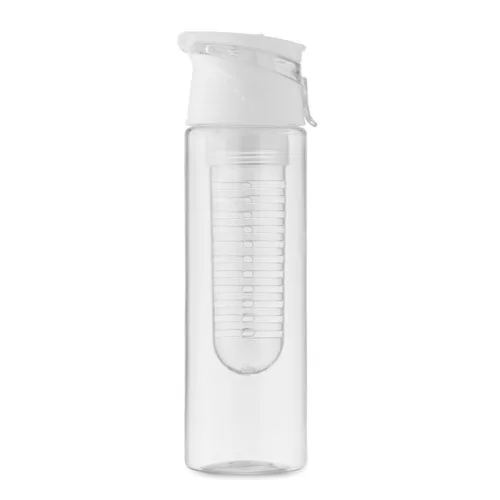 Sticlă de apă din RPET cu infuzor 500ml - Sporttle, Alb