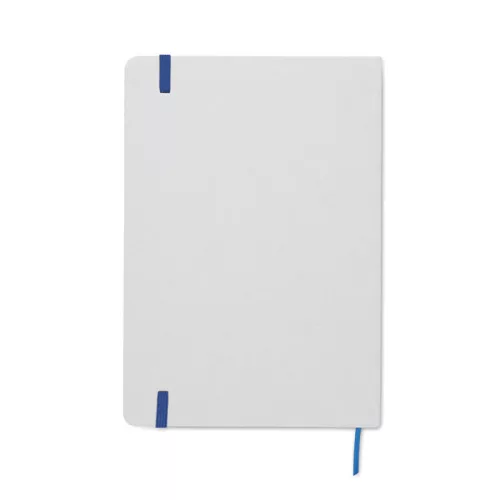 Notes A5 cu copertă tare din carton reciclat - Route White, Albastru