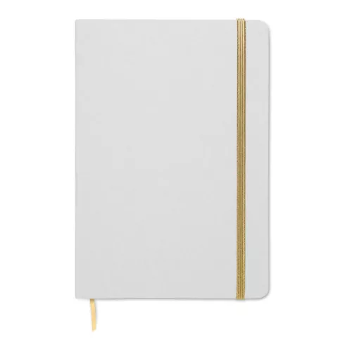 Notes A5 cu copertă tare din carton reciclat - Route White, Auriu