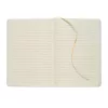 Notes A5 cu copertă tare din carton reciclat - Route White, Auriu