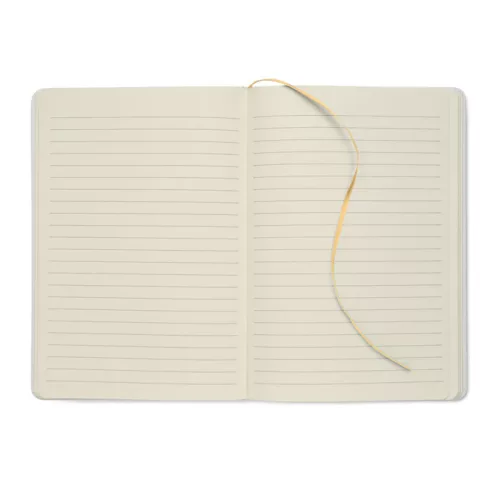 Notes A5 cu copertă tare din carton reciclat - Route White, Auriu