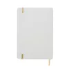 Notes A5 cu copertă tare din carton reciclat - Route White, Auriu