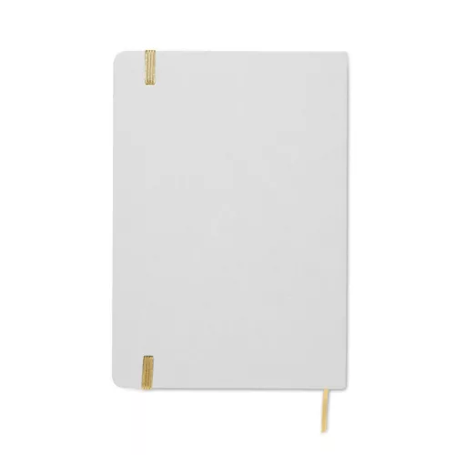 Notes A5 cu copertă tare din carton reciclat - Route White, Auriu