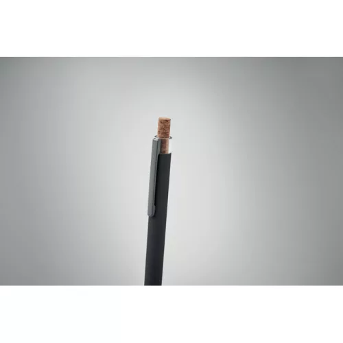 Pix din aluminiu reciclat cu buton din plută - Bergamo II, Negru