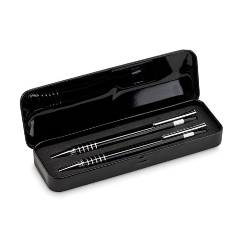 Set pix și creion mecanic în cutie din metal - Alucolor, Negru