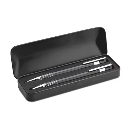 Set pix și creion mecanic în cutie din metal - Alucolor, Negru