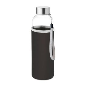 Sticlă de apă cu husă 500ml - Utah Glass, Negru