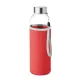Sticlă de apă cu husă 500ml - Utah Glass, Roșu