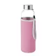 Sticlă de apă cu husă 500ml - Utah Glass, Roz