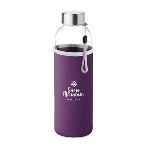 Sticlă de apă cu husă 500ml - Utah Glass, Violet