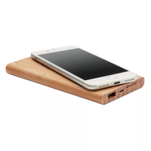 Powerbank din bambus 6000 mAh - Arena