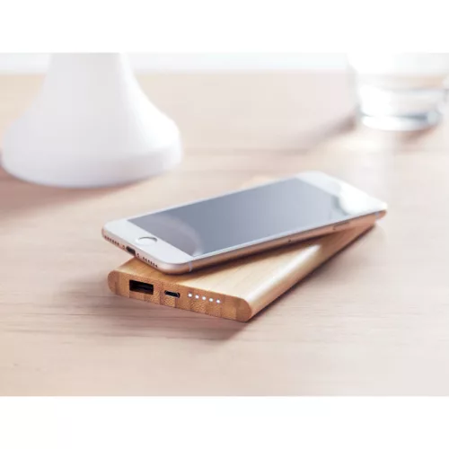 Powerbank din bambus 6000 mAh - Arena